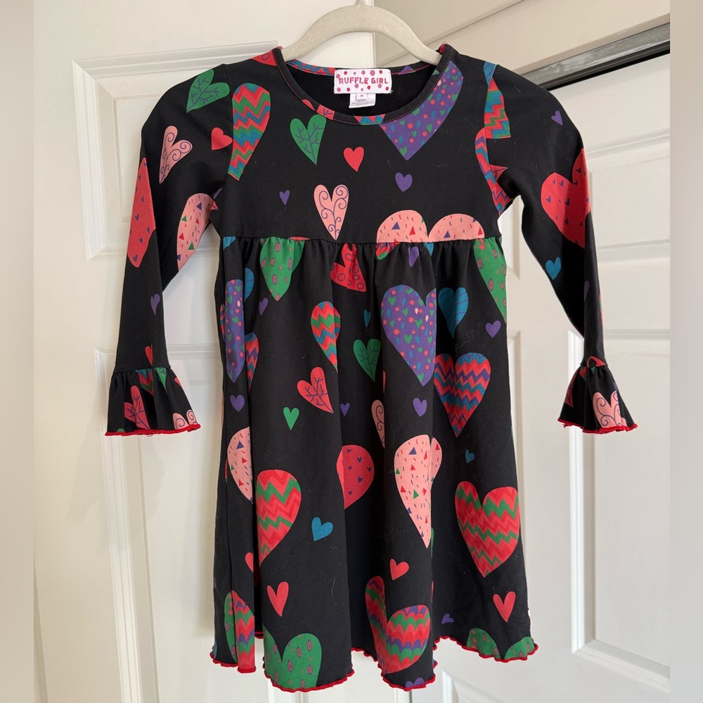 Ruffle Girl Girl’s 8 Heart Dress